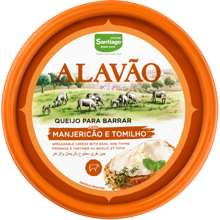 ALAVÃO QUEIJO BARRAR MANJERICÃO-TOMILHO 125G