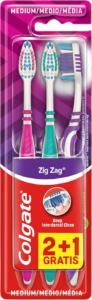 COLGATE BROSSE À DENTS MEDIUM 2+1U