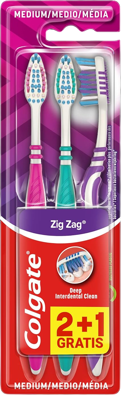COLGATE BROSSE À DENTS MEDIUM 2+1U